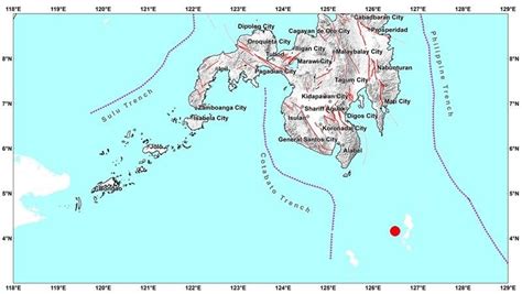 Magnitude 6.7 na lindol tinamaan Davao Occidental .
